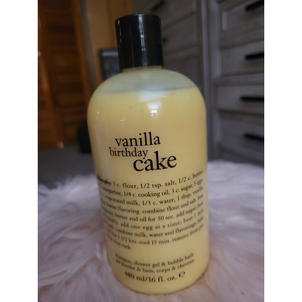 Philosophy Vanilla Birthday Cake Shampoo, Shower Gel & Bubble Bath, 16 oz